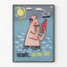 Vintage-Poster Urlaub mit einem Buch - Dekorative Wandillustration
