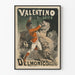 Vintage Valentino Poster of the Lion Tamer in Black