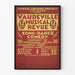 Poster Vaudeville Musical Revue - Vintage-Theater-Wanddekoration