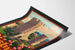 Vintage-Poster Visby Ruinen und Rosen - Wanddekoration Schweden