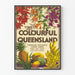 Vintage-Poster Besuch Buntes Queensland – Fruchtige und Blühende Wanddekoration