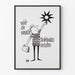 Poster decorativo in bianco e nero Studio e Vacanze
