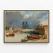 Poster Historische Ansicht des Chorumgangs von Notre-Dame und der Tournelle-Brücke 1832 — gerahmtes Bild an der Wand