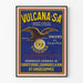 Vintage-Werbeplakat Vulcana S.A. – Industrielle Wanddekoration