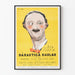 Poster umoristico vintage di Ben Turpin su sfondo giallo
