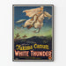 Vintage White Thunder Poster with Rider and White Horse