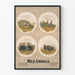Vintage Wildlife Poster Wild Animals