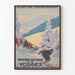 Vintage-Wintersporposter aus den Vogesen – Retro-Wanddekoration