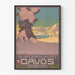 Poster vintage stazione sciistica Winterkurort Davos