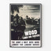 Vintage US Army poster wood for landing craft