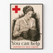 Vintage American Red Cross poster of aid and solidarity