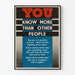 Vintage-Poster You Know More Than Other People – Engagierte Wanddekoration