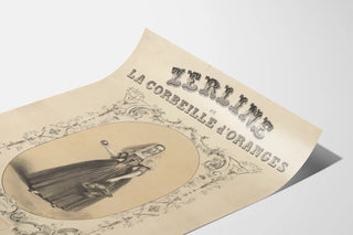 Poster vintage Zéline o la Cestino di Arance decorativo