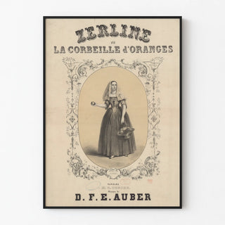Poster vintage Zéline o la Cestino di Arance decorativo