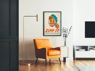 Vintage-Poster Zipp It - Engagement Wanddekoration