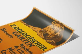Poster vintage Lion Zoologischer Garten Concerto militare